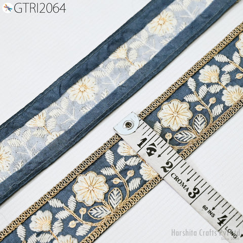 9 Yard Embroidered 4cm Indian Trim Embellishment Wholesale Embroidery DIY Crafting Border Saree Ribbon Cushion Home Décor Sewing Trim Tapes