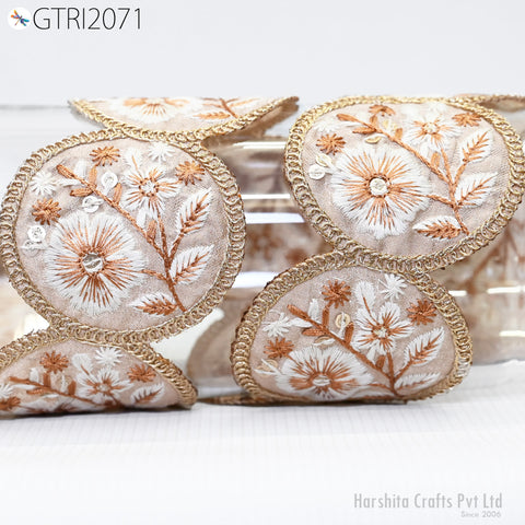 9 Yard Indian 7CM Scallop Edge Embroidery Trim Embroidered Saree Ribbon Cushions Cover Sewing Crafting Tape Curtains Headbands Sari Border