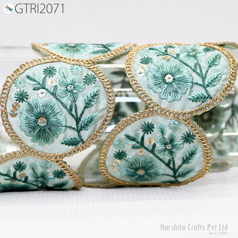 9 Yard Indian 7CM Scallop Edge Embroidery Trim Embroidered Saree Ribbon Cushions Cover Sewing Crafting Tape Curtains Headbands Sari Border