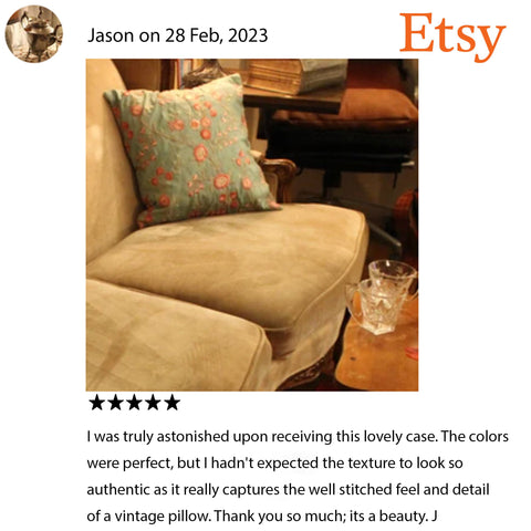 Green Embroidered Cushion Cover Handmade Embroidery Throw Pillow Decorative Home Decor Pillow Cover House Warming Bridal Shower Wedding Gift