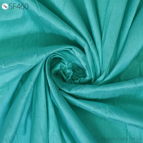 Tiffany Blue Pure Dupioni Fabric Raw Silk by the Yard Indian Wedding Dresses Pillowcases Drapery Curtains Cushion Cover Costume upholstery