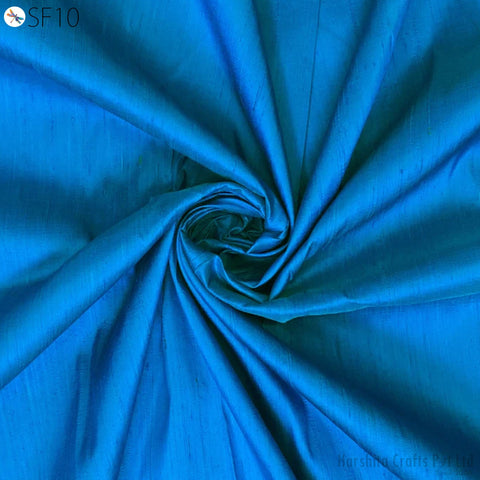 Dark Turquoise Pure Dupioni Fabric Raw Silk by the Yard Indian Wedding Dresses Pillow Cover Drapery Curtains Cushions Costumes Home decor