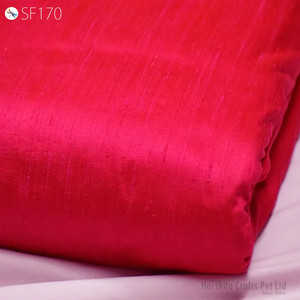 Red Raspberry Fabric Raspberry Red Pure Dupioni Fabric by the Yard – Wedding & Sewing ...