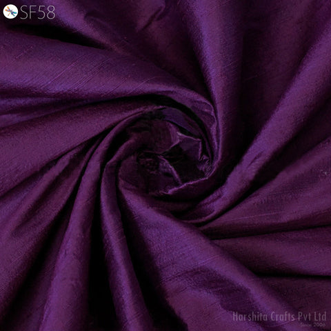 Violet Indian Pure Dupioni Silk Raw fabric by the Yard Dupion Wedding Bridesmaid Prom Dresses Crafting Sewing Pillowcases Costume Upholstery