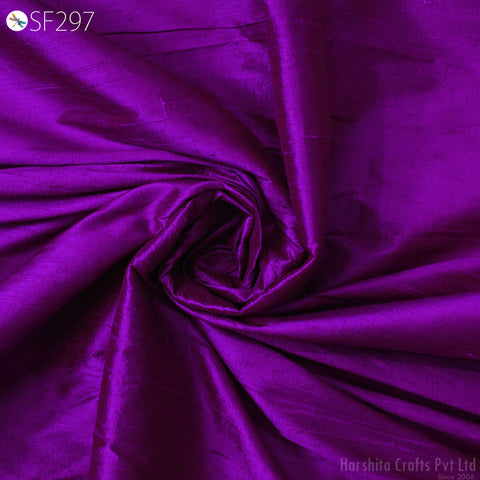 Purple Pure Dupioni Fabric Raw Silk by the Yard Indian Wedding Dresses Pillowcases Drapery Blouses Curtain Cushions Costumes Sewing Crafting