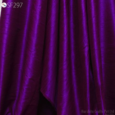 Purple Pure Dupioni Fabric Raw Silk by the Yard Indian Wedding Dresses Pillowcases Drapery Blouses Curtain Cushions Costumes Sewing Crafting