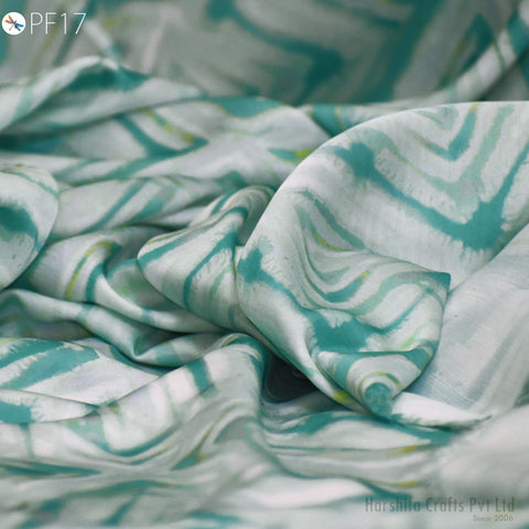 Modal Satin Fabric by The Yard Indian Soft Printed Fabric Women Flowy Summer Dresses Shirt Clothing Wedding Costumes Drapery Sewing Crafting