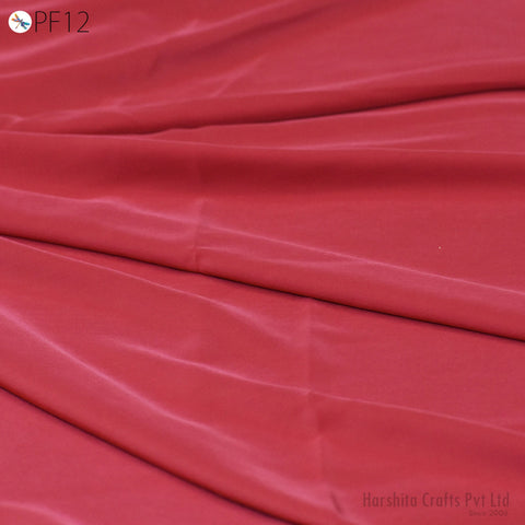 54'' Carrot Red Indian Italian Crepe fabric By Yard Flowy Soft Summer Dress Comfortable Clothing Party Costumes Drapery Sewing DIY Crafting