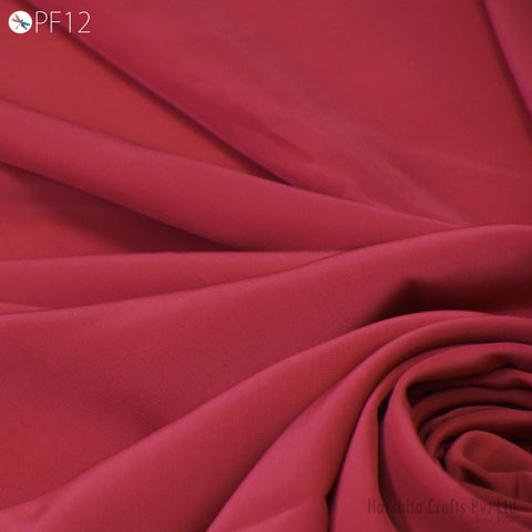 54'' Carrot Red Indian Italian Crepe fabric By Yard Flowy Soft Summer Dress Comfortable Clothing Party Costumes Drapery Sewing DIY Crafting