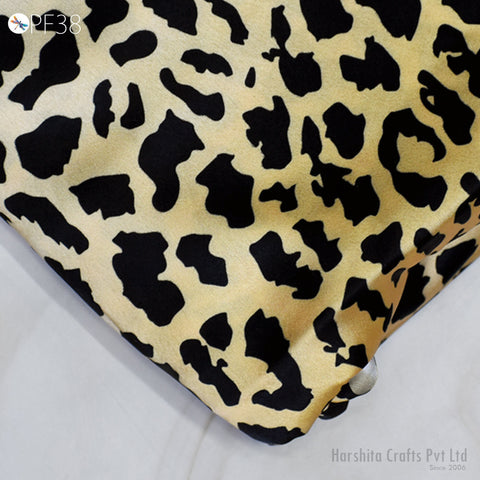 Satin Printed fabric By Yard Indian Animal Print Soft Flowy fabric Summer Dresses Shirt Co-ord Set Clothing Party Costumes Drapery Sewing