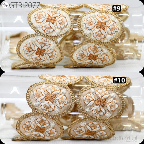 9 Yard Indian Scallop 7CM Edge Embroidery Trim Embroidered Saree Ribbon Cushions Cover Sewing Crafting Tape Curtains Headbands Sari Border