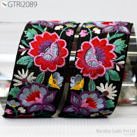 9 Yard Indian Trim Dress Sari Border DIY Crafting Ribbon Sewing Fabric Embroidered Decorative Costumes Cushion Curtain Home Decor Trimming