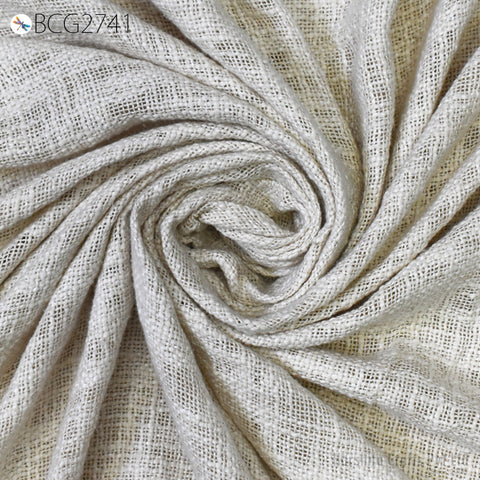 60'' Unbleached Cotton Fabric Indian Hand-woven Textile Grey Cotton Fabric by The Yard Upholstery Bedcovers Crafting Sew Tote Bags Draperies