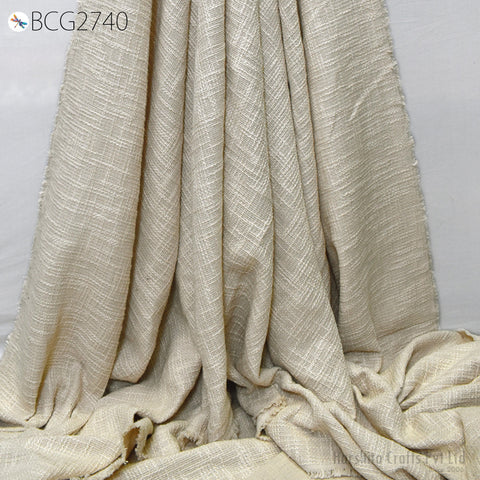 62'' Unbleached Cotton Fabric Indian Hand-woven Textile Grey Cotton Fabric by The Yard Upholstery Bedcovers Crafting Sew Tote Bags Draperies