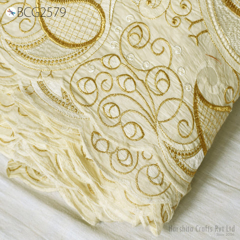 Dyeable Unbleach Embroidered Cotton Fabric by the Yard Crafting Sewing Ivory Eyelet Fabric Kids Summer Dresses Curtains Skirts Palazzo Pants