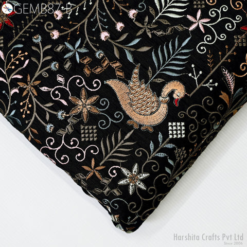 Embroidered Fabric by the yard Sewing DIY Crafting Indian Embroidery Wedding Dress Costumes Dolls Bags Cushion Covers Table Runners Blouses