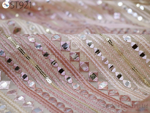 Bridal Veil Indian Dupatta Mirror Work Embroidered Customized Wedding Georgette Long Women Dupatta Lehenga Embroidery Stoles Chunni Gift