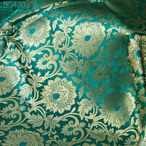 Brocade Fabric by the yard Wedding Dress Banaras Brocade for Jacket costume fabric Benarse Indian fabric Bridesmaid Home Furnishing Curtain