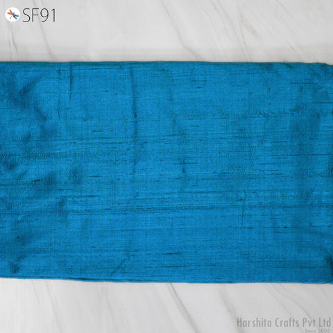 Dark Turquoise Blue Black Indian Pure Dupioni by the yard Raw Silk Wedding Party Dress Table Runner Pillow Cushion Cover Drapery Upholstery