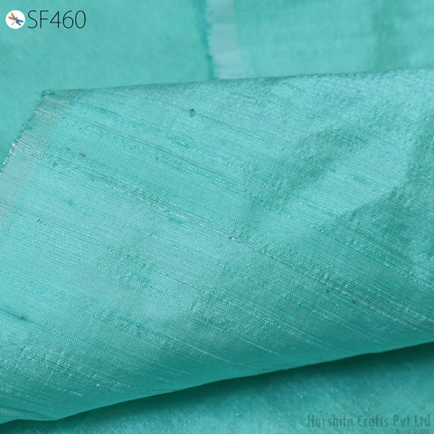 Tiffany Blue Pure Dupioni Fabric Raw Silk by the Yard Indian Wedding Dresses Pillowcases Drapery Curtains Cushion Cover Costume upholstery