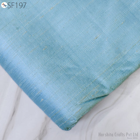 Iridescent Blue White Pure Dupioni Silk Fabric by Yard Wedding Prom Dresses Indian Raw Silk Dupion Crafting Sewing Pillows Drapery Quilting