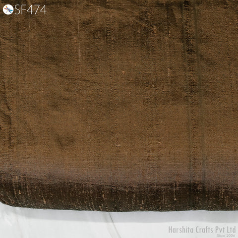 Iridescent Brown Pure dupioni Silk fabric by the Yard Indian Wedding Dresses Sewing Raw Silk Bridesmaids Dolls Ribbon Upholstery Drapery