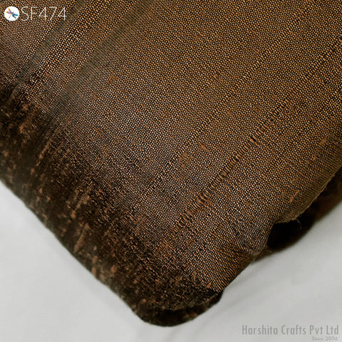 Iridescent Brown Pure dupioni Silk fabric by the Yard Indian Wedding Dresses Sewing Raw Silk Bridesmaids Dolls Ribbon Upholstery Drapery