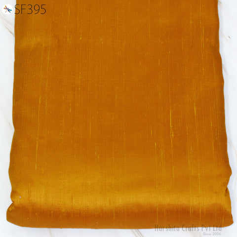 Marigold Yellow Pure Dupioni Fabric Shantung Raw Silk by Yard Indian Bridal Wedding Dress Pillowcases Drapery Curtains Costume Upholstery