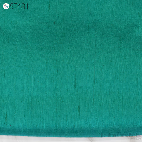 Emerald Green Dupioni Silk Raw fabric by the Yard Indian Pure Dupion Wedding Bridesmaid Dress Crafting Sewing Pillowcases Costume Upholstery