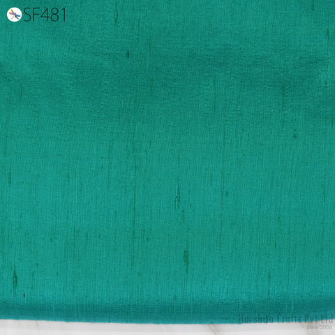 Emerald Green Dupioni Silk Raw fabric by the Yard Indian Pure Dupion Wedding Bridesmaid Dress Crafting Sewing Pillowcases Costume Upholstery