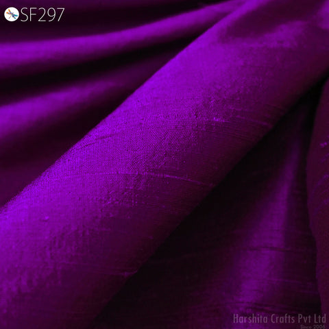 Purple Pure Dupioni Fabric Raw Silk by the Yard Indian Wedding Dresses Pillowcases Drapery Blouses Curtain Cushions Costumes Sewing Crafting