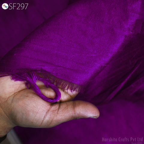 Purple Pure Dupioni Fabric Raw Silk by the Yard Indian Wedding Dresses Pillowcases Drapery Blouses Curtain Cushions Costumes Sewing Crafting