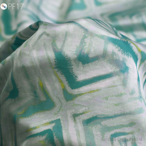 Modal Satin Fabric by The Yard Indian Soft Printed Fabric Women Flowy Summer Dresses Shirt Clothing Wedding Costumes Drapery Sewing Crafting