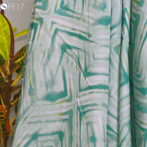 Modal Satin Fabric by The Yard Indian Soft Printed Fabric Women Flowy Summer Dresses Shirt Clothing Wedding Costumes Drapery Sewing Crafting