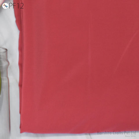 54'' Carrot Red Indian Italian Crepe fabric By Yard Flowy Soft Summer Dress Comfortable Clothing Party Costumes Drapery Sewing DIY Crafting