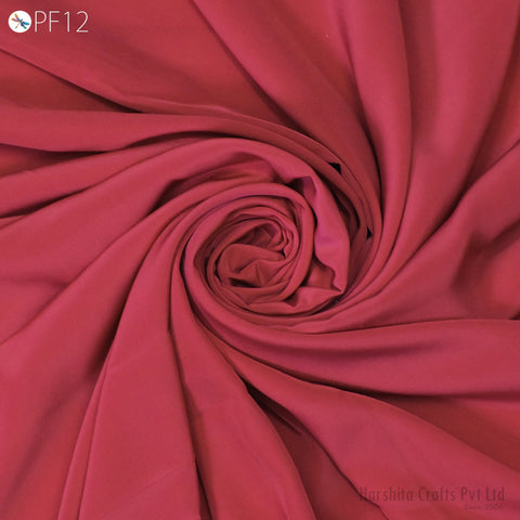 54'' Carrot Red Indian Italian Crepe fabric By Yard Flowy Soft Summer Dress Comfortable Clothing Party Costumes Drapery Sewing DIY Crafting