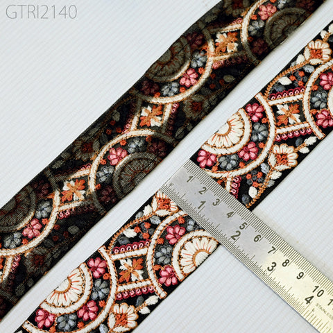 9 Yard Butterfly Indian 5 CM Trim Embellishments Embroidery Sari Trimmings Saree Border Ribbon for Hairbands Sewing Crafting Home Décor