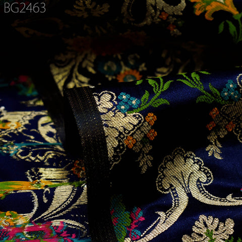 Dress Material Brocade Fabric by the Yard Historic Costume Indian Banarasi Wedding Skirts Banaras Knee Length Coat Sewing Upholstery Drapery