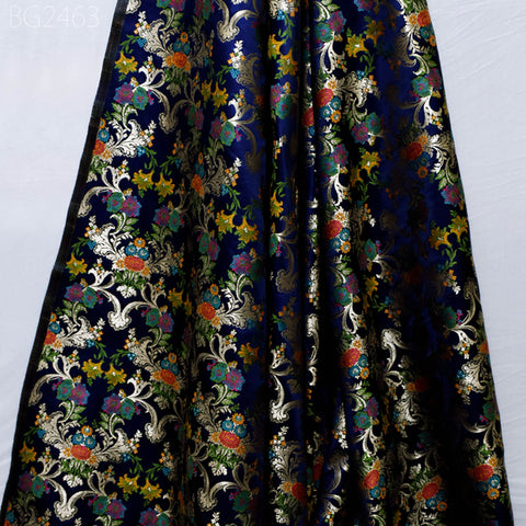 Dress Material Brocade Fabric by the Yard Historic Costume Indian Banarasi Wedding Skirts Banaras Knee Length Coat Sewing Upholstery Drapery