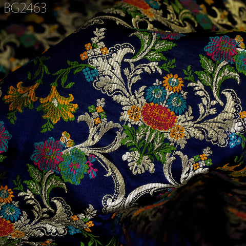 Dress Material Brocade Fabric by the Yard Historic Costume Indian Banarasi Wedding Skirts Banaras Knee Length Coat Sewing Upholstery Drapery