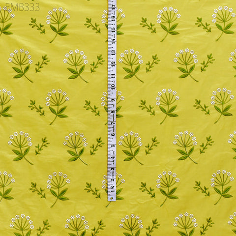 Embroidered Cotton Fabric by the Yard Indian Embroidery Sewing DIY Crafting Summer Women Kids Dresses Costumes Doll Bag Home Decor Curtain