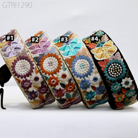 9 Yard Indian 4 Cm Trim Dresses Sari Border DIY Crafting Ribbon Sewing Fabric Embroidered Decorative Costumes Cushion Curtain Home Trimming