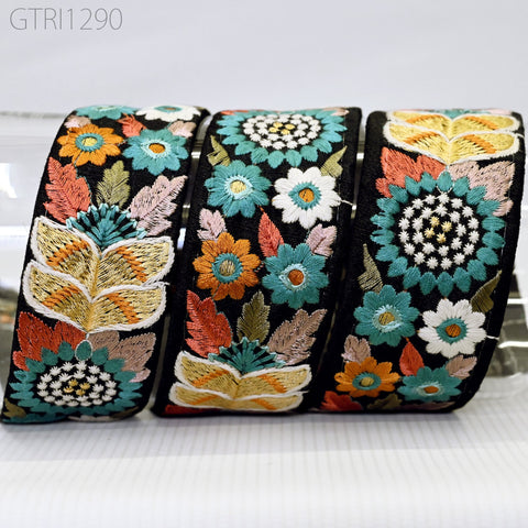 9 Yard Indian 4 Cm Trim Dresses Sari Border DIY Crafting Ribbon Sewing Fabric Embroidered Decorative Costumes Cushion Curtain Home Trimming