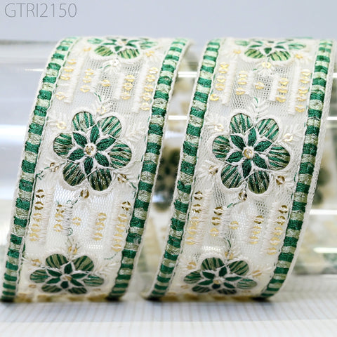 9 Yard Indian Embroidered Fabric 4 Cm Trim Embellishment Saree Ribbons Tape Sewing Crafting Embroidery Border Wedding Dress Accessories