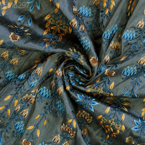 Indian Embroidery Fabric by the yard Sewing DIY Crafting Embroidered Wedding Dresses Fabric Costumes Dolls Bags Cushion Covers Table Runners