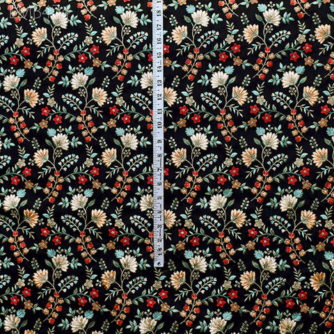 Embroidered Fabric by the yard Sewing DIY Crafting Indian Embroidery Wedding Dress Costumes Dolls Bags Cushion Covers Table Runners Blouses