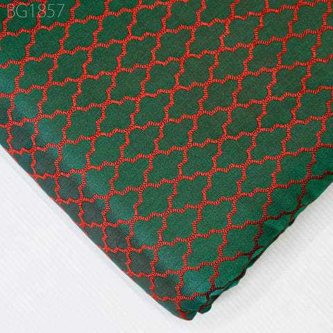 Green Indian Jacquard Brocade Wedding Dress Fabric By The Yard Crafting Sewing Bridesmaid Costume Valances Drapes Floral Home Furnishing