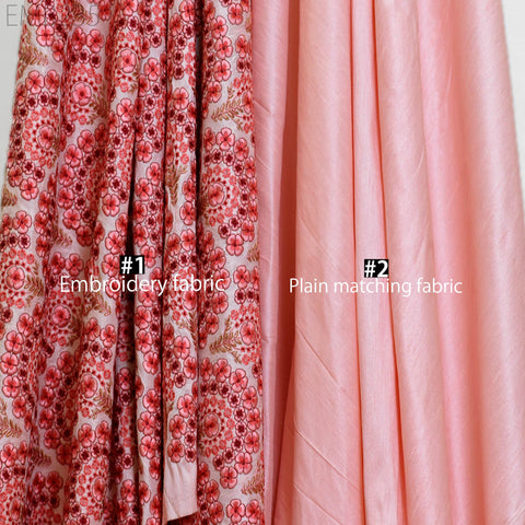 Indian Embroidered Fabric by the yard Sewing DIY Crafting Embroidery Wedding Dresses Fabric Costumes Dolls Bags Cushion Covers Table Runners