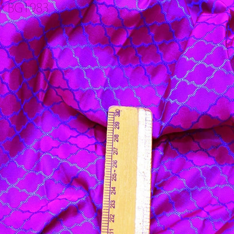 Blue Indian Silk Jacquard Fabric For Vest Coat Ties Bridesmaid Dress Wedding Dresses Brocade By Yard Crafting Sewing Cushions Cover Skirts