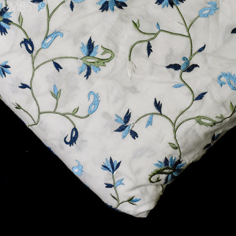 Embroidery Cotton Fabric by the Yard Indian Embroidered Sewing Fabric DIY Crafting Summer Women Dresses Costumes Doll Bag Home Decor Curtain